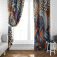 African Wild Animal Skins Window Curtain Unique Leopard Zebra And Snake Patterns - African Pride