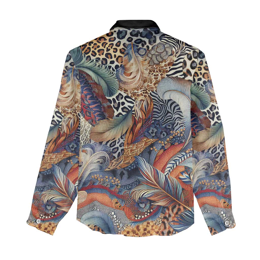 African Wild Animal Skins Women Casual Shirt Unique Leopard Zebra And Snake Patterns - African Pride