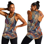 African Wild Animal Skins Women Racerback Tank Unique Leopard Zebra And Snake Patterns - African Pride