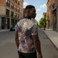 African Wild Animal Skins Zipper Polo Shirt Unique Leopard Zebra And Snake Patterns