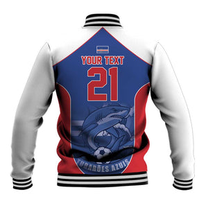 World Football 2026 Cape Verde Custom Baseball Jacket Tubaroes Azuis Blue Shark - African Pride