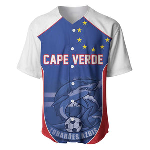 World Football 2026 Cape Verde Custom Baseball Jersey Tubaroes Azuis Blue Shark - African Pride
