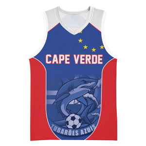 World Football 2026 Cape Verde Custom Basketball Jersey Tubaroes Azuis Blue Shark - African Pride