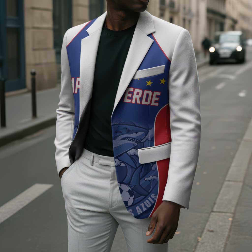 World Football 2026 Cape Verde Custom Blazer Tubaroes Azuis Blue Shark - African Pride