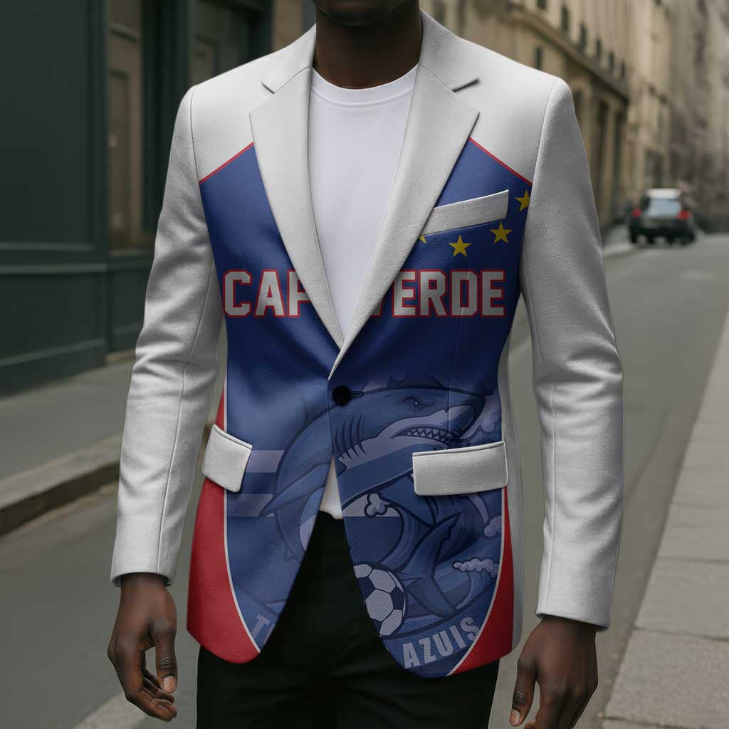 World Football 2026 Cape Verde Custom Blazer Tubaroes Azuis Blue Shark - African Pride
