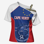World Football 2026 Cape Verde Custom Cross Shoulder Shirt Tubaroes Azuis Blue Shark - African Pride