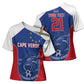 World Football 2026 Cape Verde Custom Cross Shoulder Shirt Tubaroes Azuis Blue Shark - African Pride