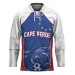 World Football 2026 Cape Verde Custom Hockey Jersey Tubaroes Azuis Blue Shark - African Pride