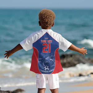 World Football 2026 Cape Verde Custom Kid Hawaiian Shirt Tubaroes Azuis Blue Shark - African Pride