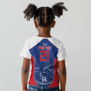 World Football 2026 Cape Verde Custom Kid T shirt Tubaroes Azuis Blue Shark - African Pride