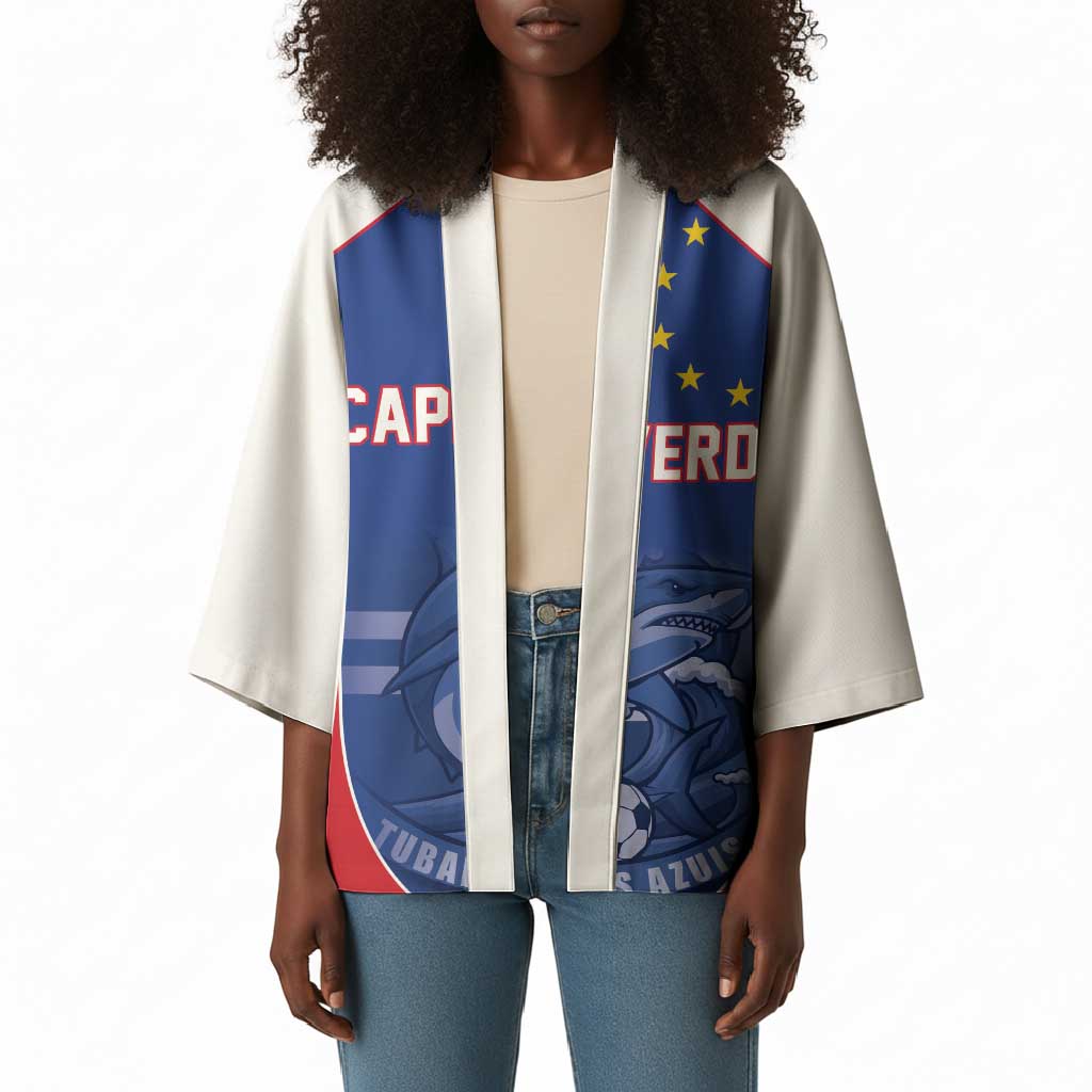 World Football 2026 Cape Verde Custom Kimono Tubaroes Azuis Blue Shark - African Pride