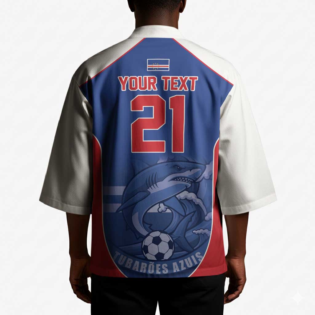 World Football 2026 Cape Verde Custom Kimono Tubaroes Azuis Blue Shark - African Pride