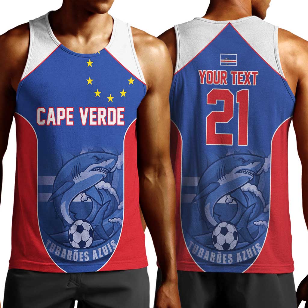 World Football 2026 Cape Verde Custom Men Tank Top Tubaroes Azuis Blue Shark - African Pride