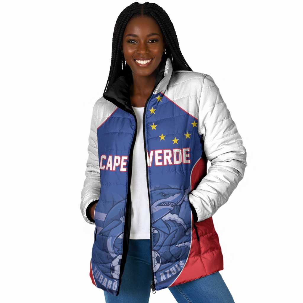 World Football 2026 Cape Verde Custom Padded Jacket Tubaroes Azuis Blue Shark - African Pride