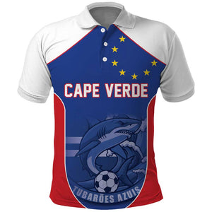 World Football 2026 Cape Verde Custom Polo Shirt Tubaroes Azuis Blue Shark - African Pride