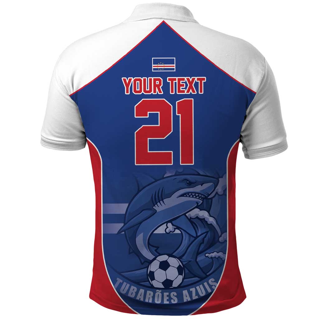 World Football 2026 Cape Verde Custom Polo Shirt Tubaroes Azuis Blue Shark - African Pride