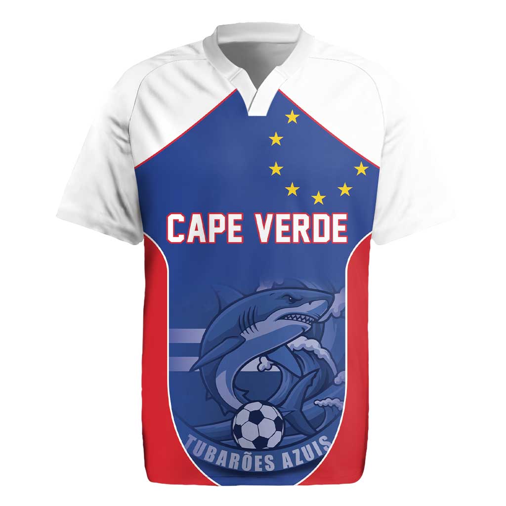 World Football 2026 Cape Verde Custom Rugby Jersey Tubaroes Azuis Blue Shark - African Pride