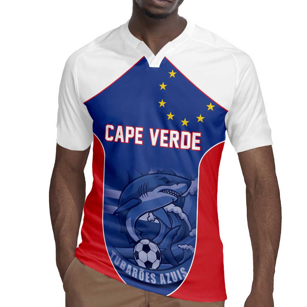 World Football 2026 Cape Verde Custom Rugby Jersey Tubaroes Azuis Blue Shark - African Pride