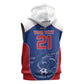 World Football 2026 Cape Verde Custom Sleeveless Hoodie Tubaroes Azuis Blue Shark - African Pride