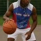World Football 2026 Cape Verde Custom Sleeveless Hoodie Tubaroes Azuis Blue Shark - African Pride