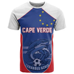 World Football 2026 Cape Verde Custom T shirt Tubaroes Azuis Blue Shark - African Pride