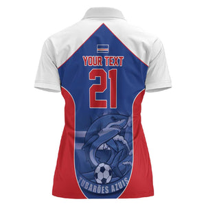 World Football 2026 Cape Verde Custom Women Polo Shirt Tubaroes Azuis Blue Shark - African Pride