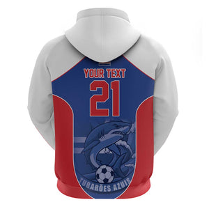 World Football 2026 Cape Verde Custom Zip Hoodie Tubaroes Azuis Blue Shark - African Pride