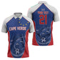 World Football 2026 Cape Verde Custom Zipper Polo Shirt Tubaroes Azuis Blue Shark - African Pride