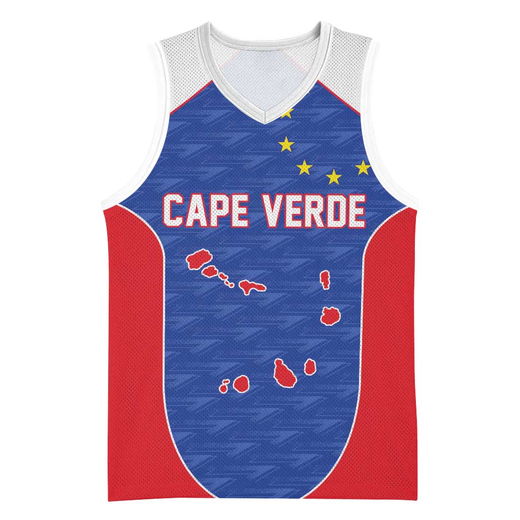 World Football 2026 Cape Verde Custom Basketball Jersey Tubaroes Azuis Verde Simple Map - African Pride