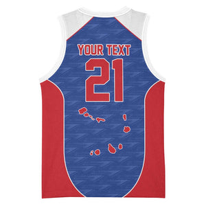 World Football 2026 Cape Verde Custom Basketball Jersey Tubaroes Azuis Verde Simple Map - African Pride