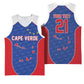 World Football 2026 Cape Verde Custom Basketball Jersey Tubaroes Azuis Verde Simple Map - African Pride