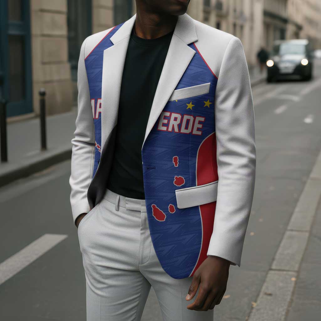 World Football 2026 Cape Verde Custom Blazer Tubaroes Azuis Verde Simple Map - African Pride