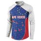 World Football 2026 Cape Verde Custom Button Sweatshirt Tubaroes Azuis Verde Simple Map