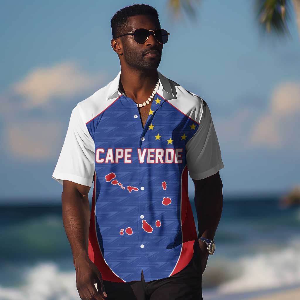 World Football 2026 Cape Verde Custom Hawaiian Shirt Tubaroes Azuis Verde Simple Map - African Pride