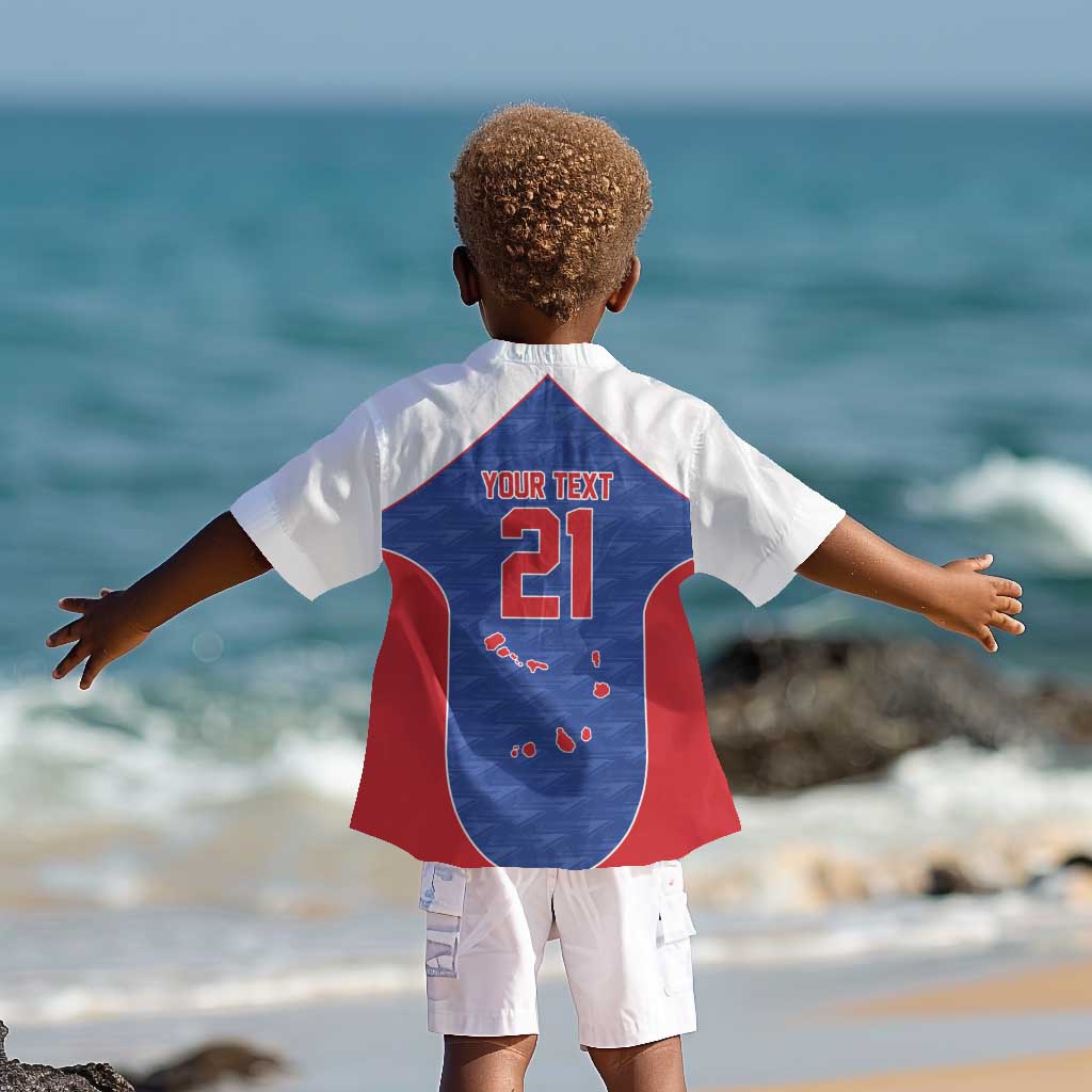 World Football 2026 Cape Verde Custom Kid Hawaiian Shirt Tubaroes Azuis Verde Simple Map - African Pride