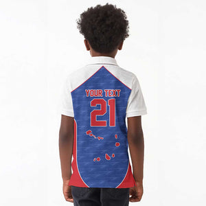World Football 2026 Cape Verde Custom Kid Polo Shirt Tubaroes Azuis Verde Simple Map - African Pride