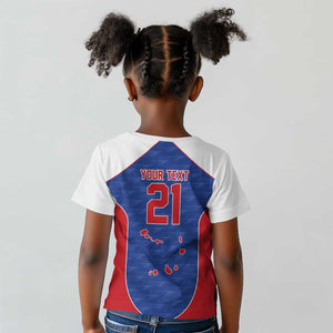 World Football 2026 Cape Verde Custom Kid T shirt Tubaroes Azuis Verde Simple Map - African Pride