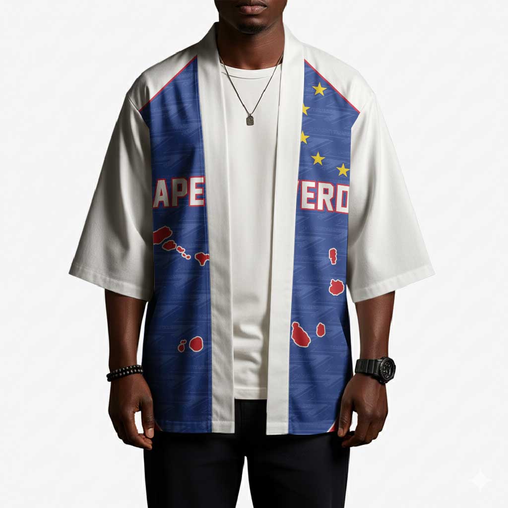 World Football 2026 Cape Verde Custom Kimono Tubaroes Azuis Verde Simple Map - African Pride