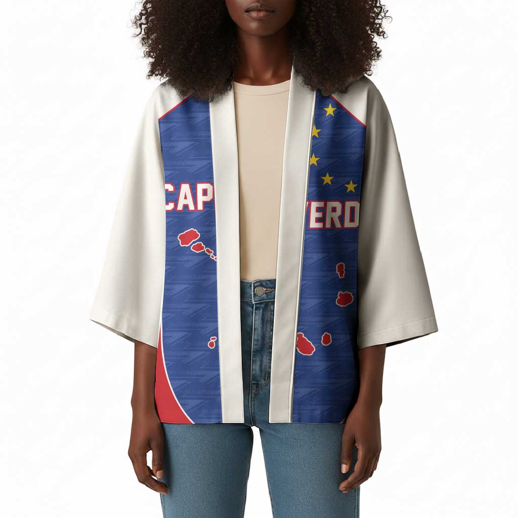 World Football 2026 Cape Verde Custom Kimono Tubaroes Azuis Verde Simple Map - African Pride