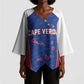 World Football 2026 Cape Verde Custom Kimono Sleeve Blouse Tubaroes Azuis Verde Simple Map - African Pride