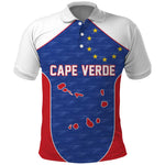 World Football 2026 Cape Verde Custom Polo Shirt Tubaroes Azuis Verde Simple Map - African Pride