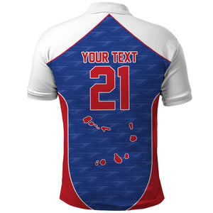 World Football 2026 Cape Verde Custom Polo Shirt Tubaroes Azuis Verde Simple Map - African Pride