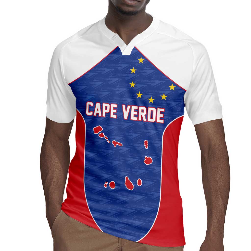 World Football 2026 Cape Verde Custom Rugby Jersey Tubaroes Azuis Verde Simple Map - African Pride