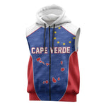 World Football 2026 Cape Verde Custom Sleeveless Zip Hoodie Tubaroes Azuis Verde Simple Map - African Pride