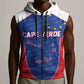 World Football 2026 Cape Verde Custom Sleeveless Zip Hoodie Tubaroes Azuis Verde Simple Map - African Pride