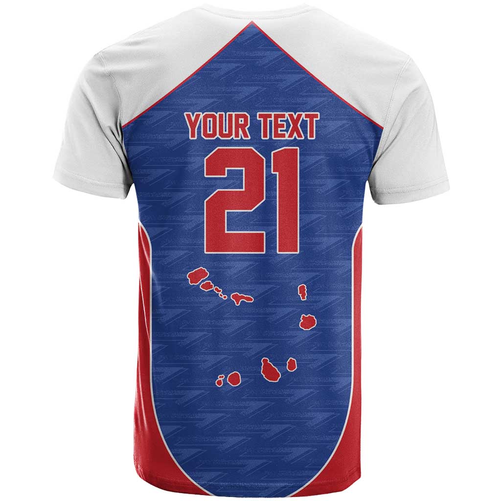 World Football 2026 Cape Verde Custom T shirt Tubaroes Azuis Verde Simple Map - African Pride