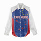 World Football 2026 Cape Verde Custom Women Casual Shirt Tubaroes Azuis Verde Simple Map - African Pride