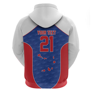 World Football 2026 Cape Verde Custom Zip Hoodie Tubaroes Azuis Verde Simple Map - African Pride