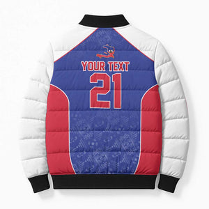 World Football 2026 Afro-Haiti Custom Bomber Puffer Jacket Together For Ayiti Blue Style - African Pride
