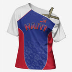 World Football 2026 Afro-Haiti Custom Cross Shoulder Shirt Together For Ayiti Blue Style - African Pride